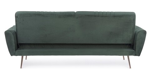 Canapea extensibila Johnny Dark Green, Bizzotto, 210 x 83 x 85 cm, catifea