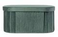 Taburet cu spatiu de depozitare Jocelyn Oval, Bizzotto, 76x38x38 cm, MDF/catifea, verde