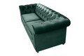 Canapea extensibila Oxford Chesterfield, 88x216x75 cm, 3 locuri, Green