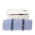 Cos de picnic 4 persoane Orlando, Homla, 46x30x20 cm, cu patura de picnic 130x150 cm, alb