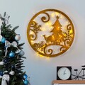 Decoratiune de luminoasa XMASGOLD-027, Tanelorn, 60x60 cm, metal, auriu