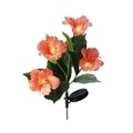 Lampa de gradina Flower, Lumineo, 20x23x73 cm, 4 led-uri, portocaliu