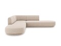 Coltar simetric 5 locuri, Miley, Micadoni Home, BL, 248x248x74 cm, poliester chenille, bej