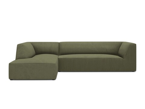 Coltar stanga 4 locuri, Ruby, Micadoni Home, BL, 273x180x69 cm, velur, verde