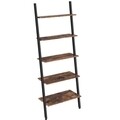 Biblioteca Ladder Industrial, Vasagle, 64 x 35 x 186 cm, fier/PAL, maro