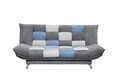 Canapea extensibila, Visby, Denim Grey, 88 x 90 x 193 cm