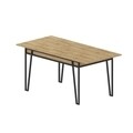 Masa extensibila Pal, Decortie, 132/170x80x76 cm, PAL melaminat, oak