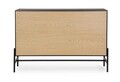 Bufet inferior Allycia, Bizzotto, 124 x 40 x 81.5 cm, lemn de frasin/MDF, negru/natural