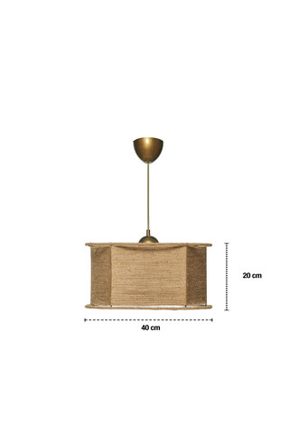 Lustra, FullHouse, 390FLH1801, Iuta lucrata manual, Maro / Natural