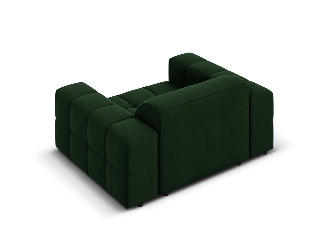 Fotoliu, Jennifer-51, Micadoni Home, 124x102x70 cm, catifea, verde bottle - 2 | YEO