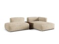 Coltar modular dreapta 2 locuri, Martina-120, Micadoni Home, 285x176x75 cm, catifea, bej deschis