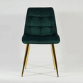 Scaun Chic Velvet, Signal, 51x44x89 cm, catifea/otel, verde/auriu