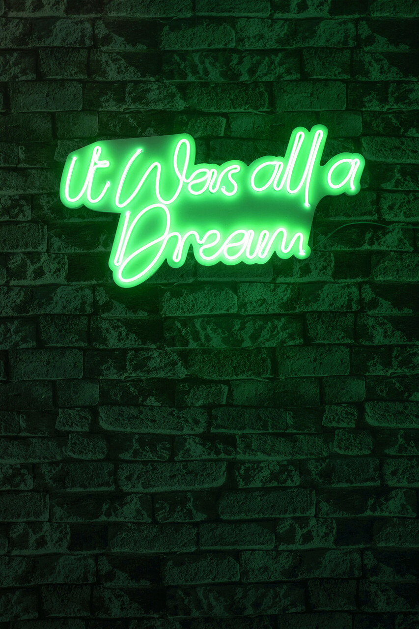 Decoratiune luminoasa LED, It was all a Dream, Benzi flexibile de neon, DC 12 V, Verde - 1 | YEO