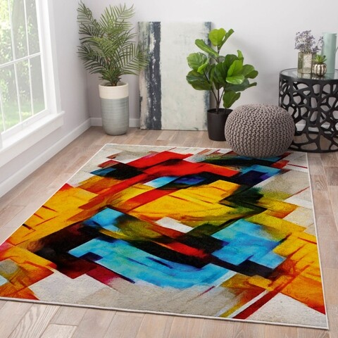 Covor Cubic, Oyo Concept, 100x140 cm, poliester, multicolor