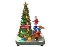 Decoratiune cu lumini si miscare Santa and tree, Lumineo, multicolor