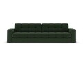 Canapea 4 locuri, Justin, Micadoni Home, BL, 227x90x72 cm, poliester, verde inchis