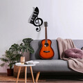 Decoratiune de perete, Musical, Metal, Dimensiune: 42 x 69 cm, Negru